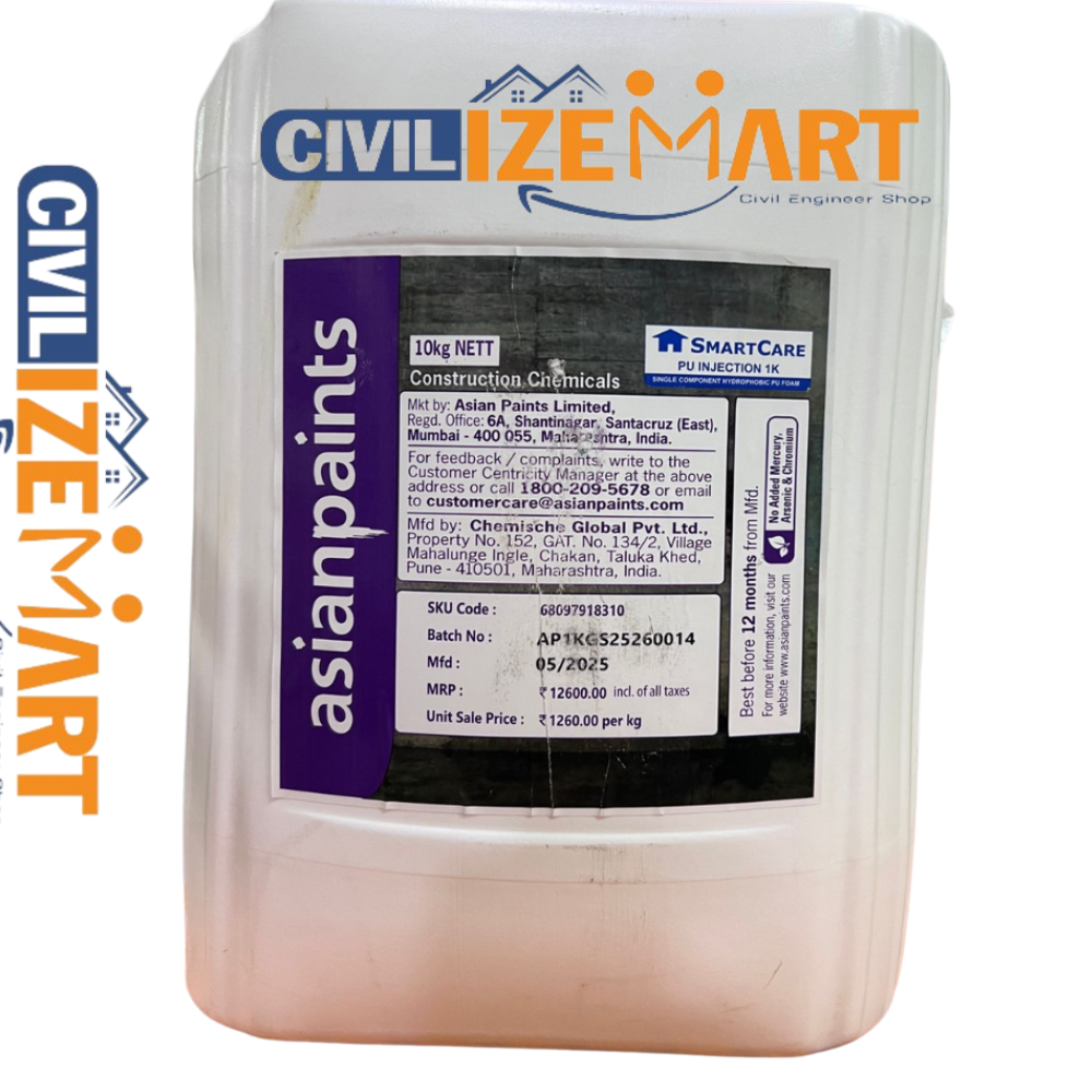 Asian Smart Care Pu Injection 1K (10L) Waterproofing Chemical - Boiling Point: >200 C (Approx.)