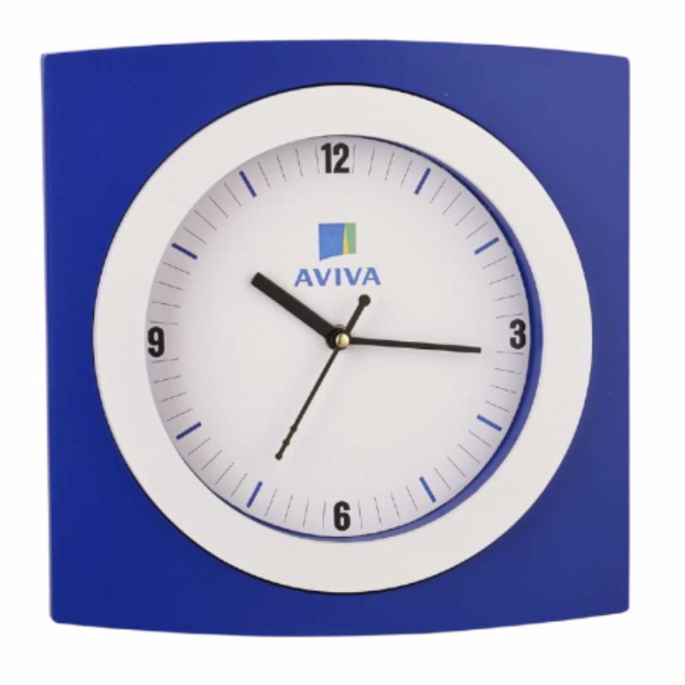 Aviva Wall Clock - Color: Blue & White