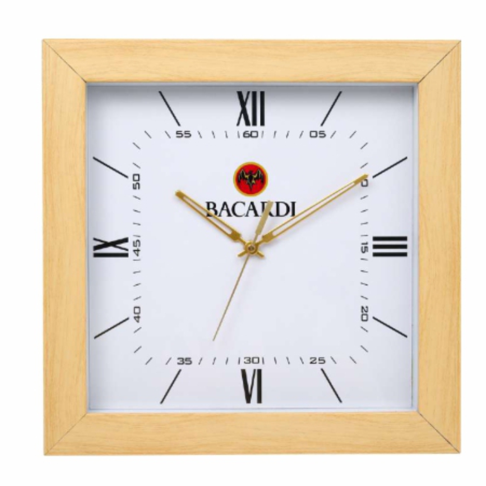 Bacardi Wall Clock - Color: Gold & White