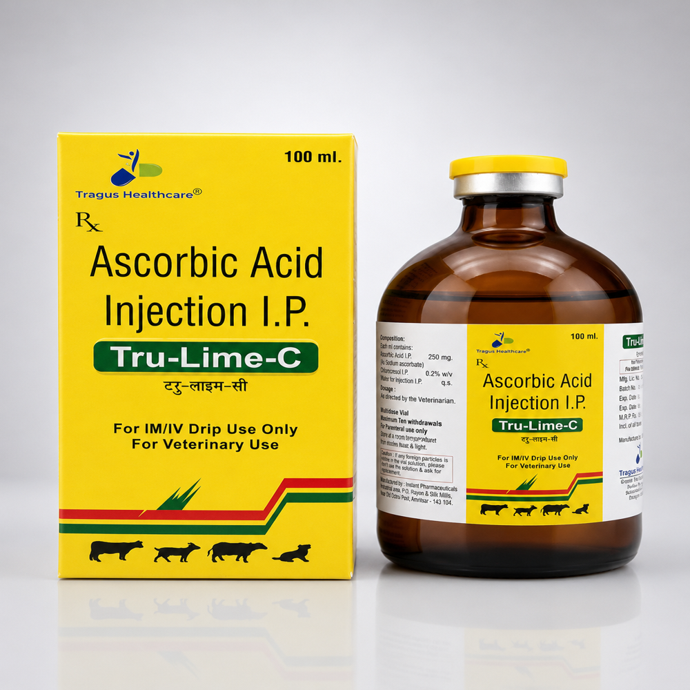 Ascorbic Acid Ip (250Mg/Ml) / Tru-Lime-C - 100 Ml - Ingredients: Chemicals