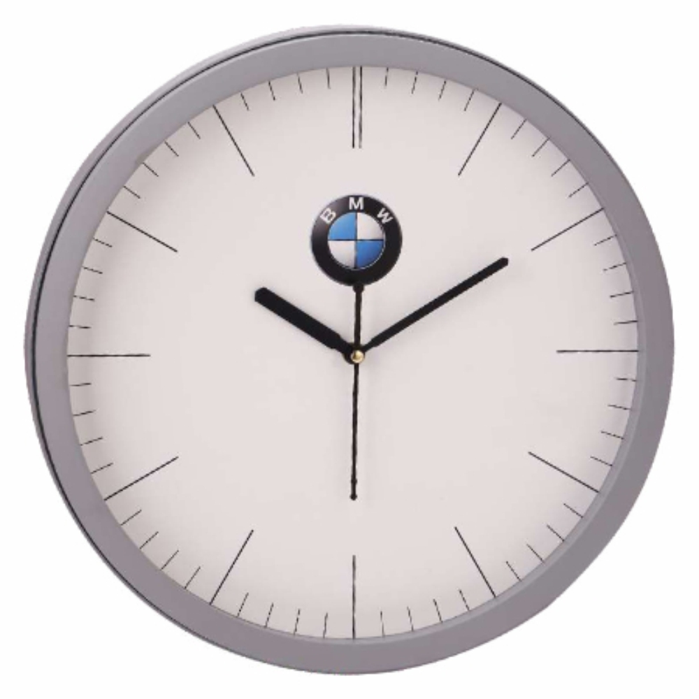 Bmw Wall Clock - Color: Grey & White