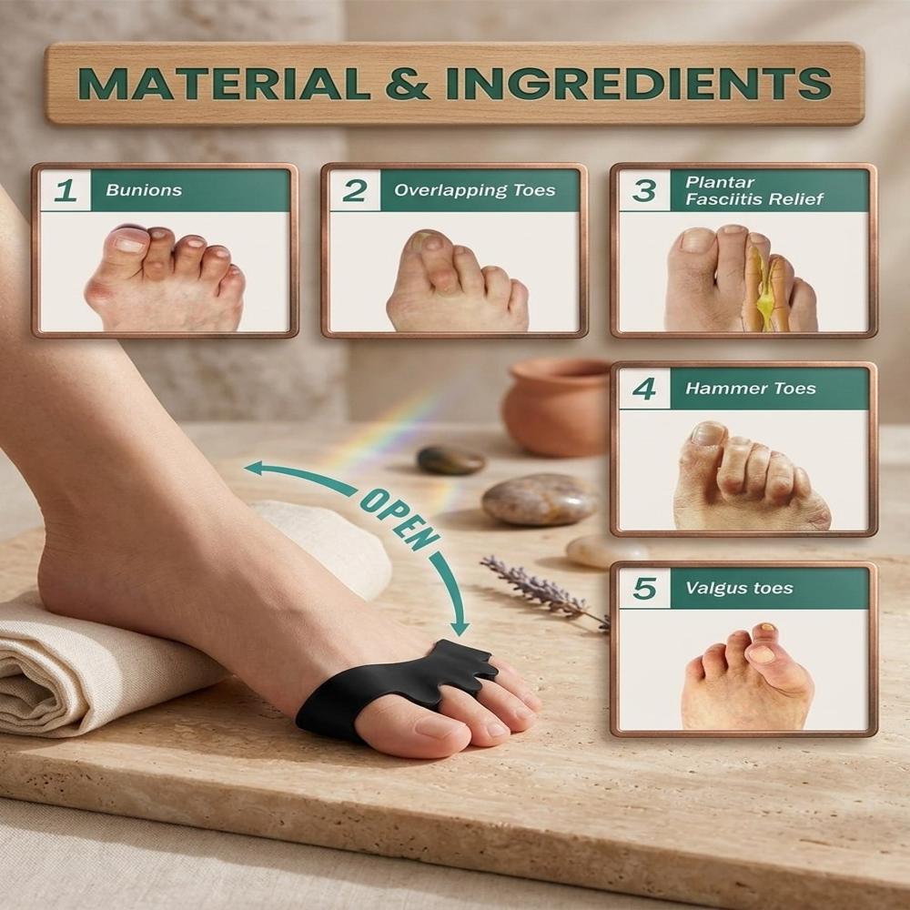 Silicone Toe Separators & Bunion Correctors with Removable Tension Inserts
