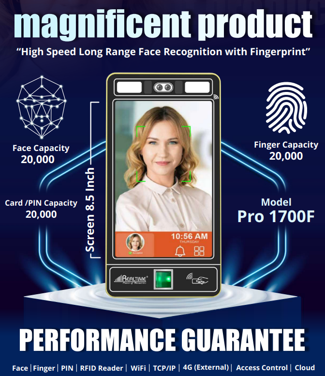 Realtime Pro 1700f - Data Capacity: Face Users: 20