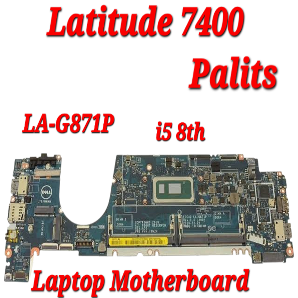 Dell Latitude 7400 La-G871P Laptop Motherboard - Application: Na