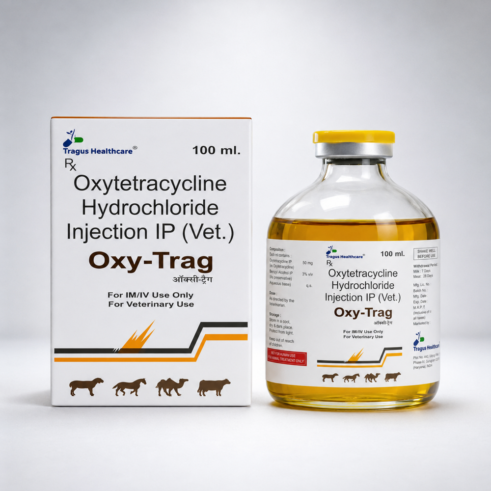 Oxytetracycline Hci. I.p. 50 Mg  / Oxytrag - 100 Ml - Ingredients: Chemicals