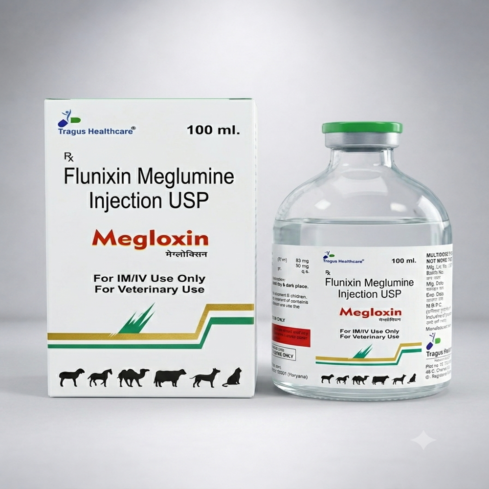 Flunixin Meglumine 83 Mg + Flunixin 50 Mg / Megloxin - 100 Ml - Ingredients: Chemicals