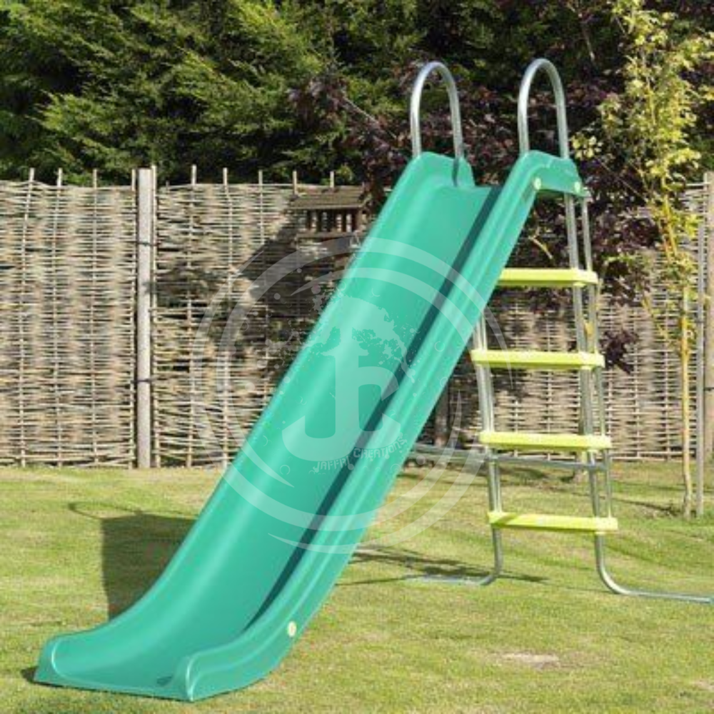 Playground Slide - Metal & Durable Plastic Material, 15 Ft X 10 Ft X 8 Ft Dimensions | Multi-play Structure With Slides, Climbing Frames, Non-slip Surfaces, Rounded Edges, Rust-resistant & Uv-protected