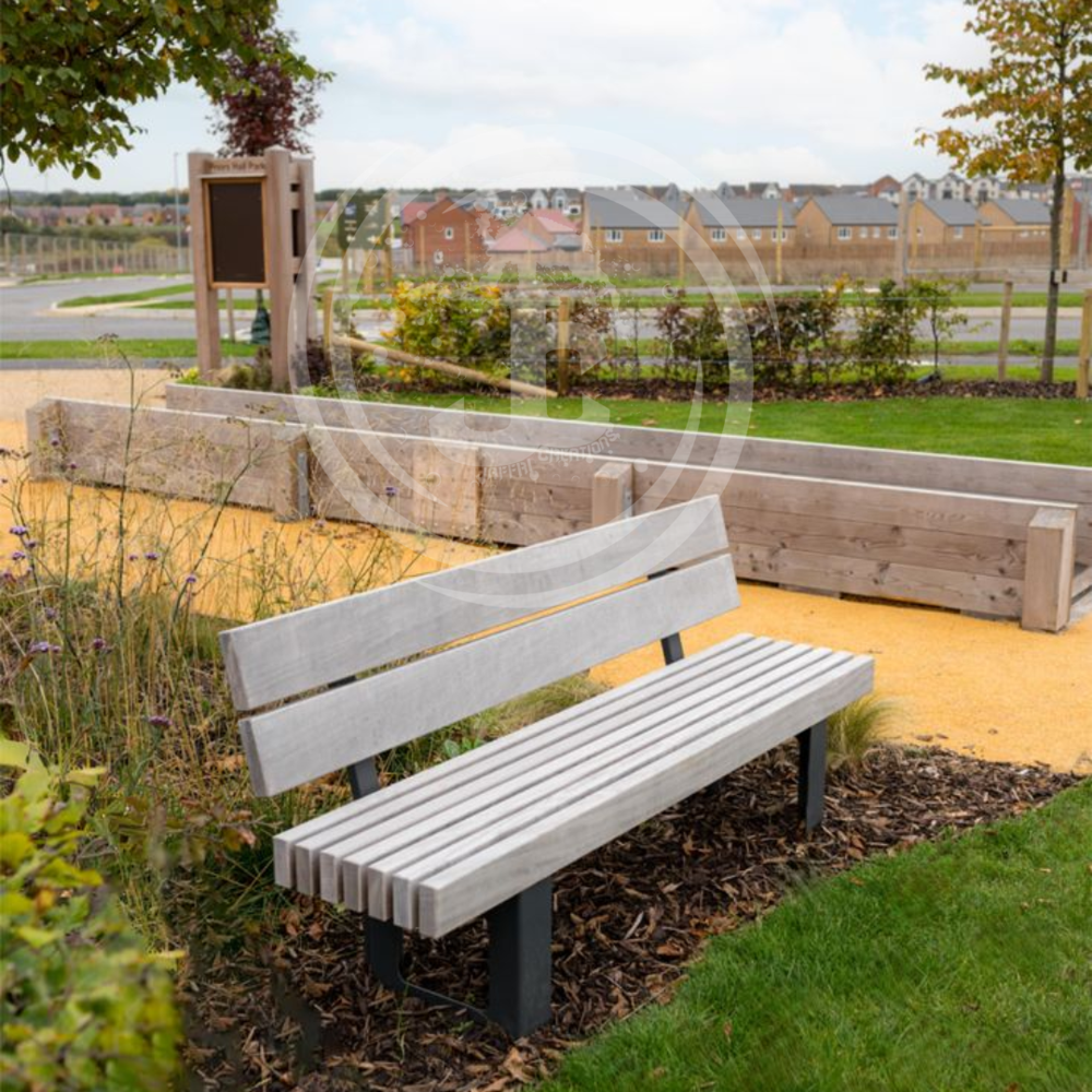 Rcc Garden Bench - Durable Reinforced Concrete | Weather-resistant, Ergonomic Design, Outdoor-friendly