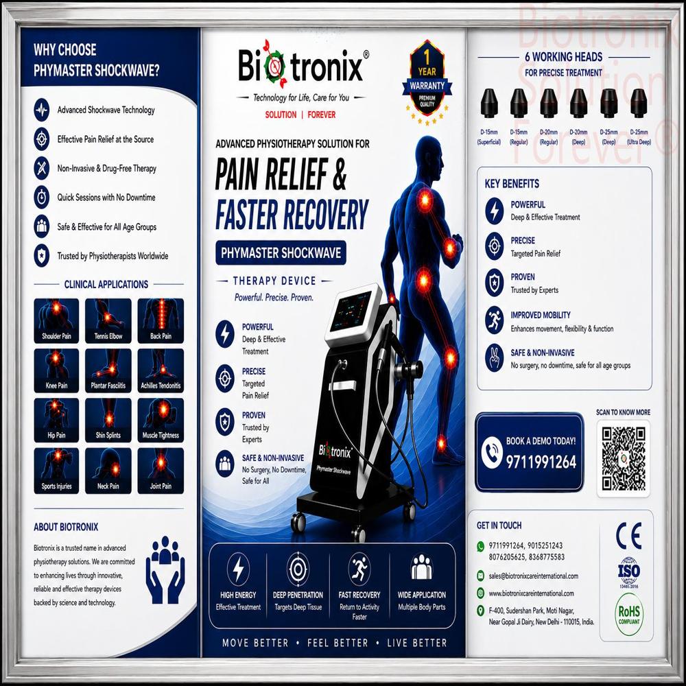 Digital Shockwave Therapy Machine for Rehabilitation Centers