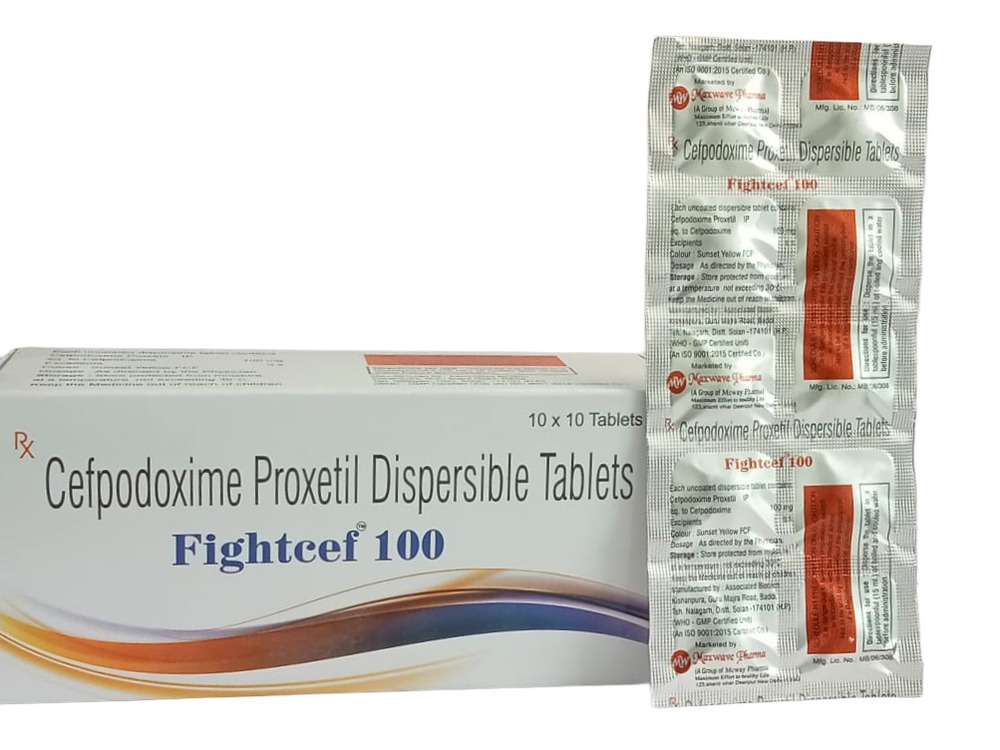100mg Cefpodoxime Proxetil Dispersible Tablets