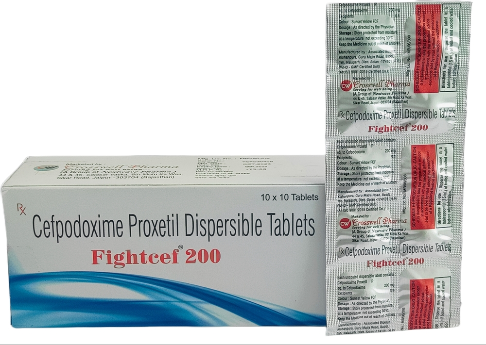200mg Cefpodoxime Proxetil Dispersible Tablets