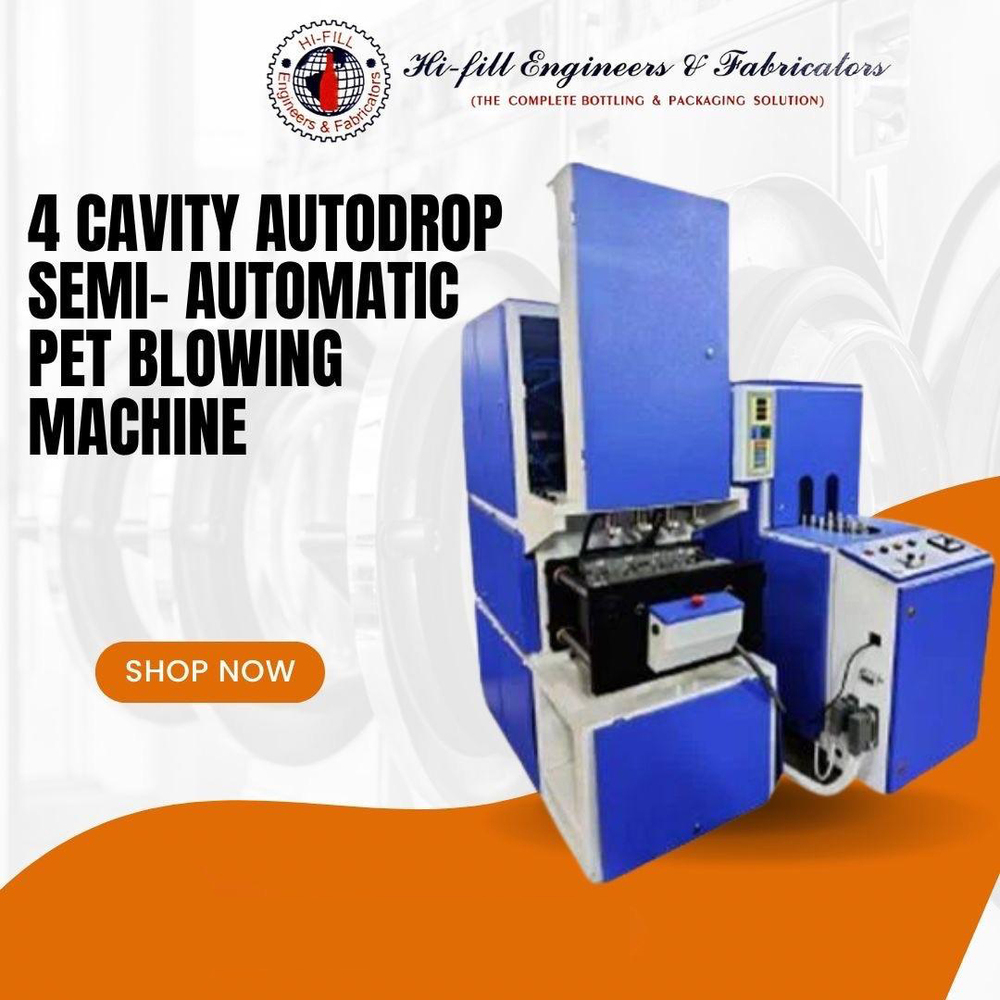 4 Cavity Semi Auto PET Blowing Machine