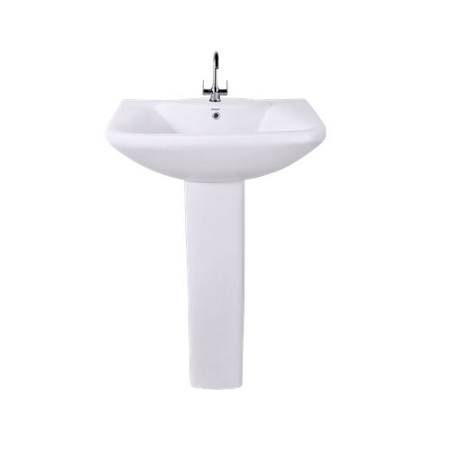 Plain Pedestal Wash Basin Alpine