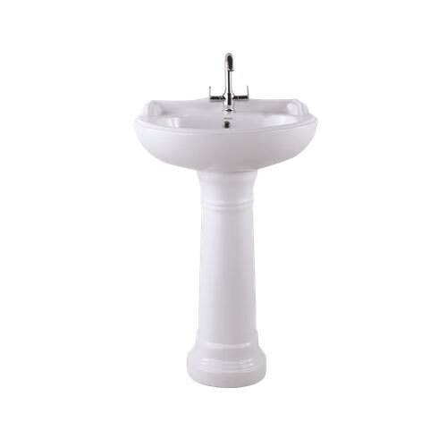 Plain Pedestal Wash Basin Star Gold