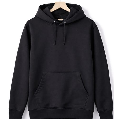 Fleece Hoodie - Cotton Wool, Full Sleeves, Navy Blue | Quick Dry, Water-resistant, Double Pockets, Designed For Winter