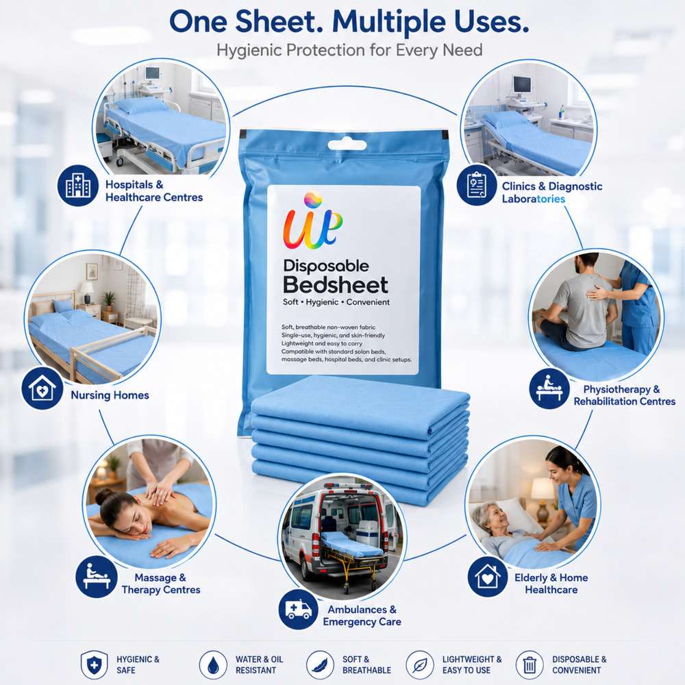 Blue Disposable Massage Therapy Spa Bed Sheets