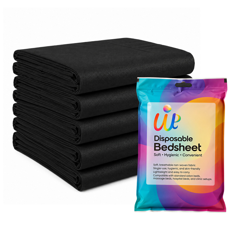 Black Disposable Massage Therapy Spa Bed Sheets