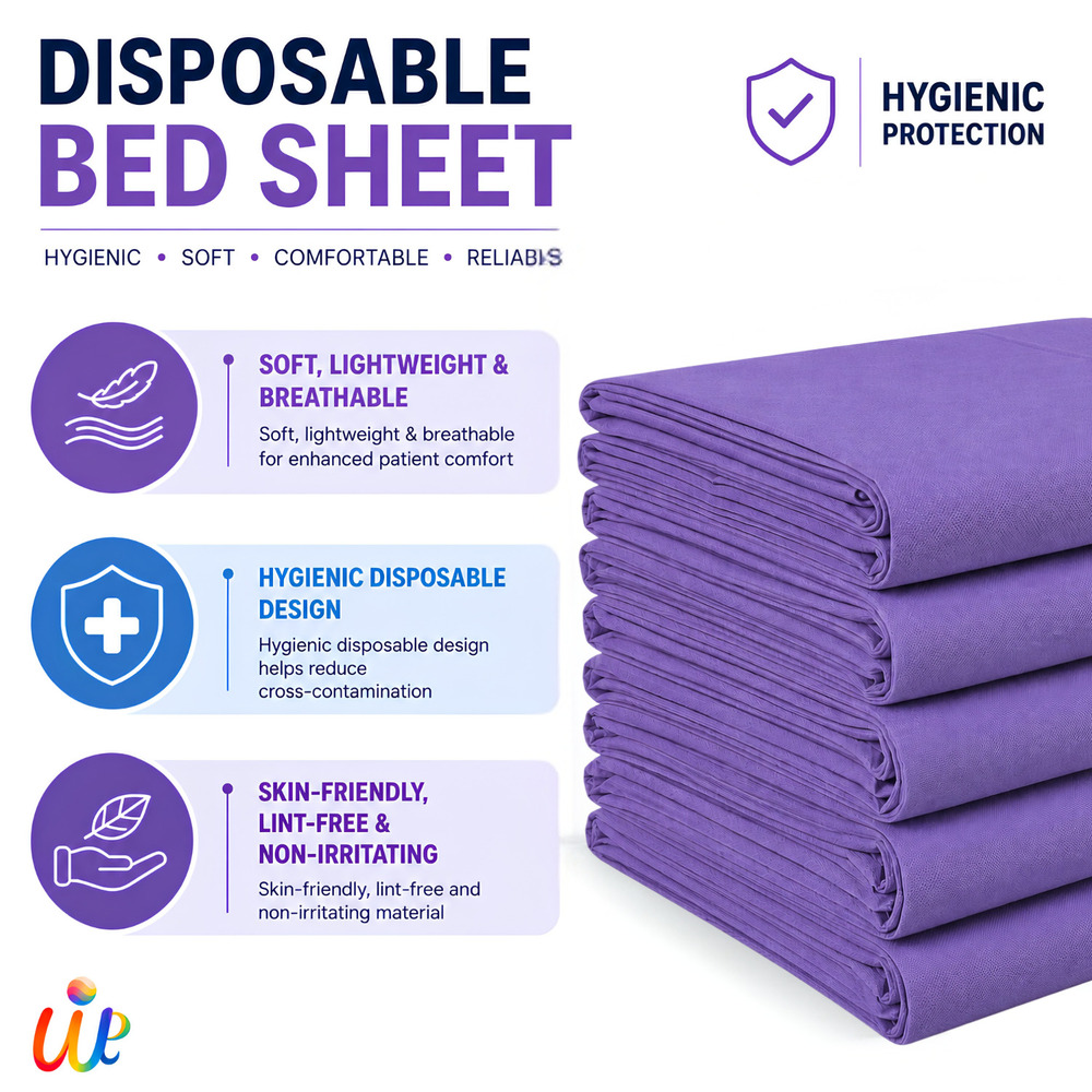 Purple Disposable Massage Therapy Spa Bed Sheets