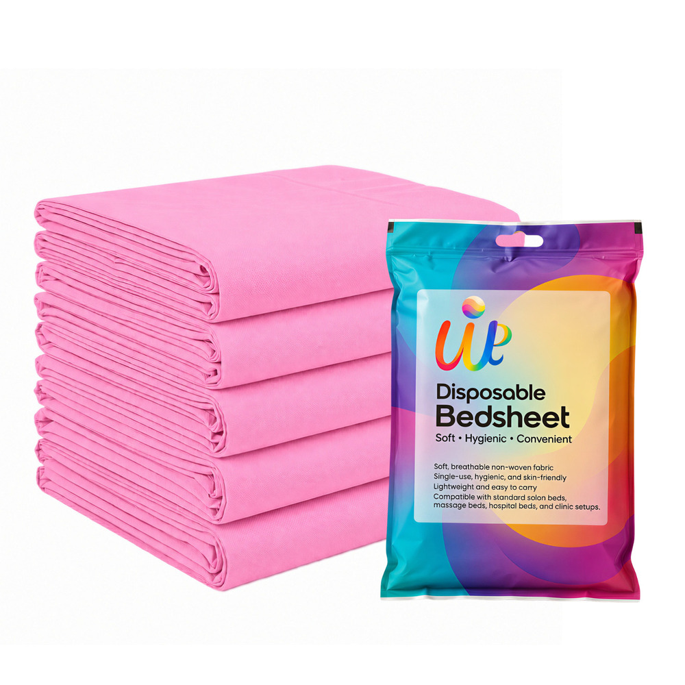 Pink Disposable Massage Therapy Spa Bed Sheets