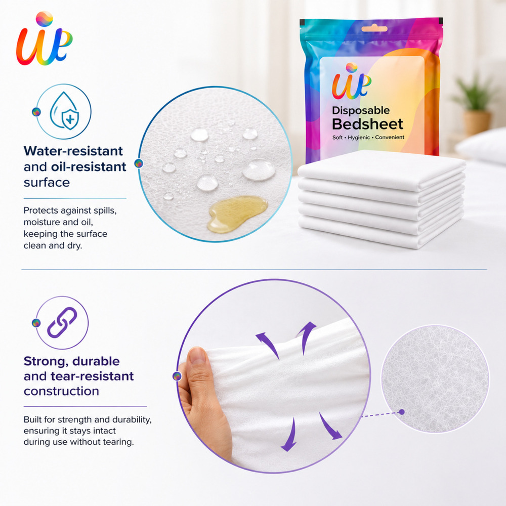 White Disposable Massage Therapy Spa Bed Sheets
