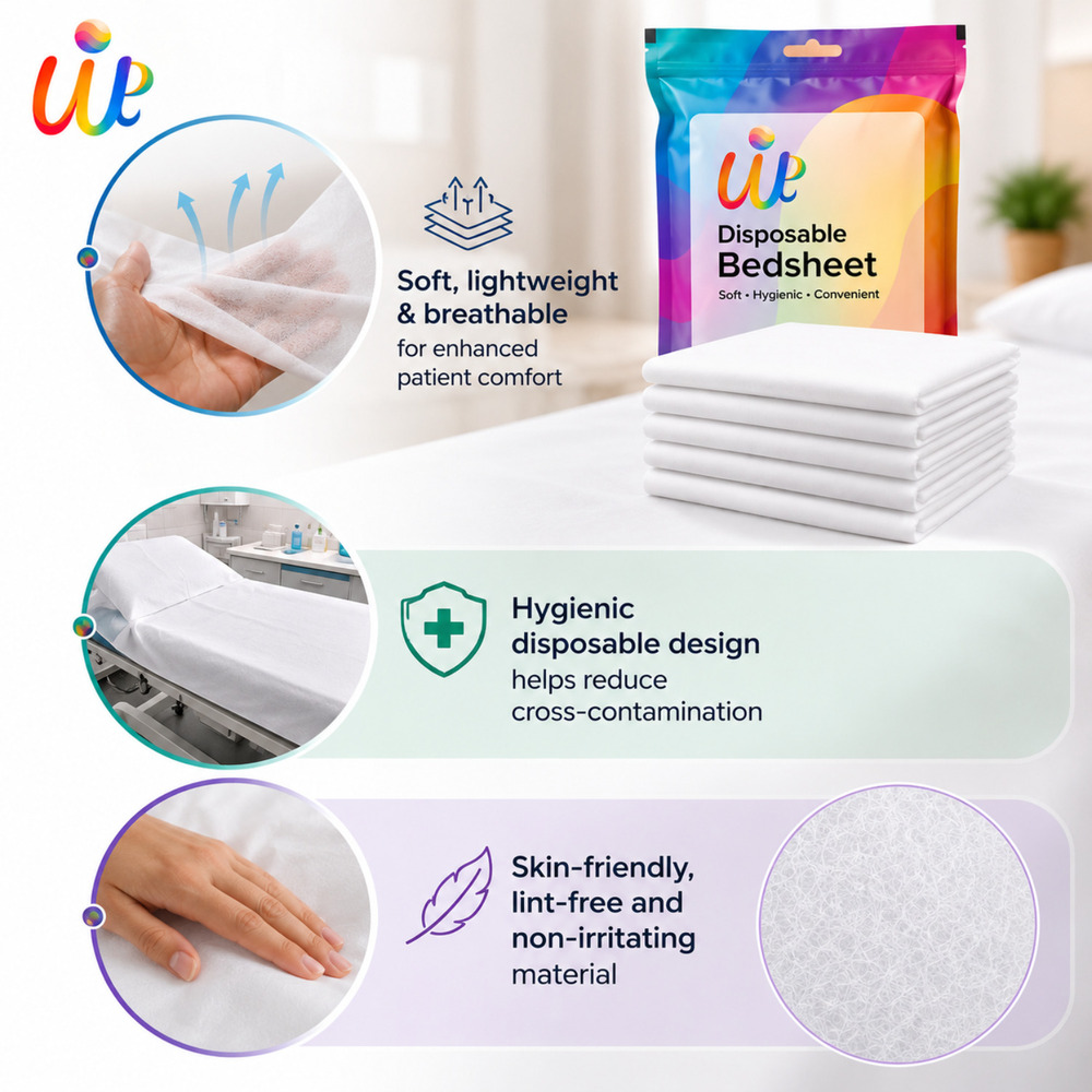 White Disposable Massage Therapy Spa Bed Sheets