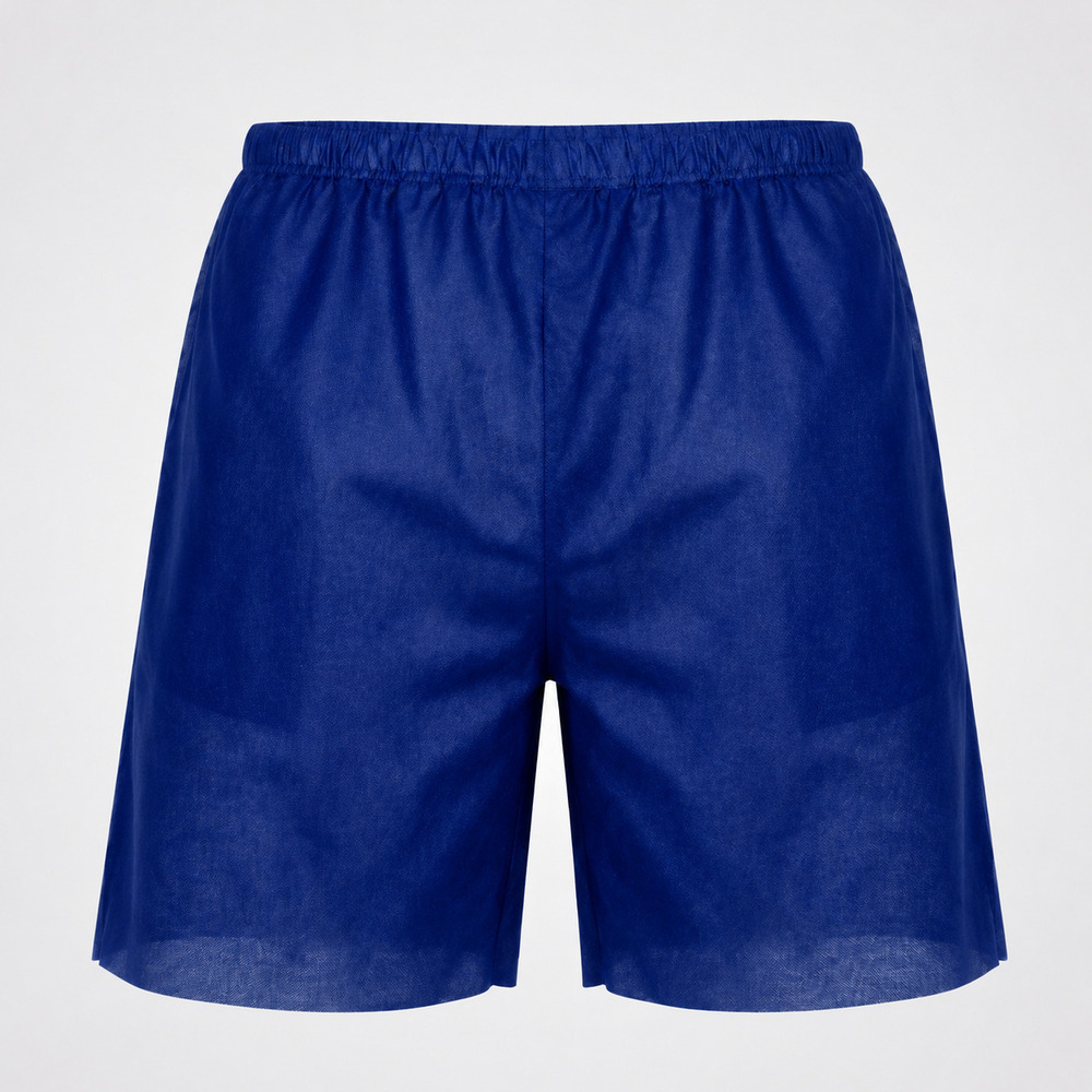 Mens Blue Disposable Non Woven Bermuda