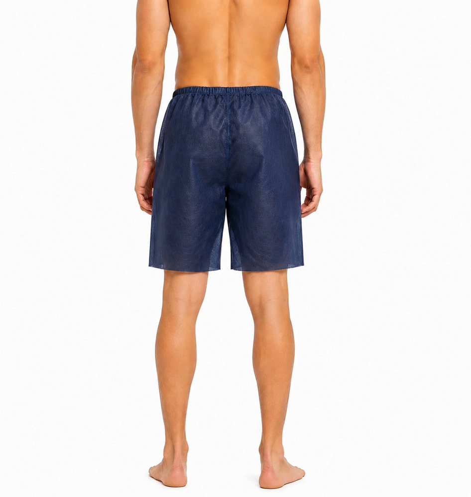 Mens Blue Disposable Non Woven Bermuda