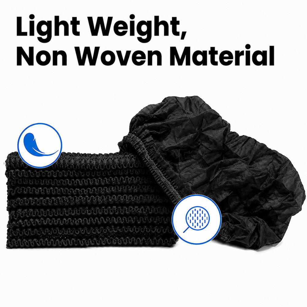 Black Disposable Non Woven Bouffant Cap