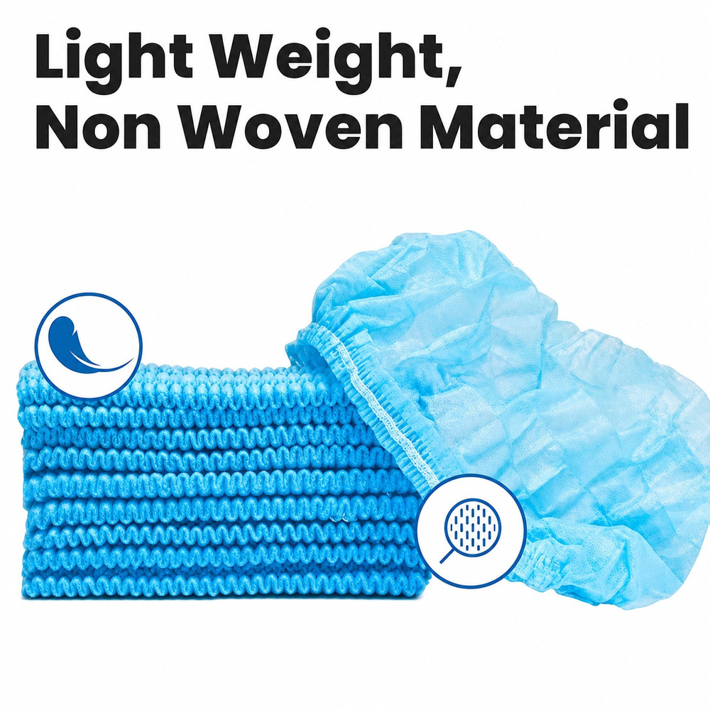 Blue Disposable Non Woven Bouffant Cap