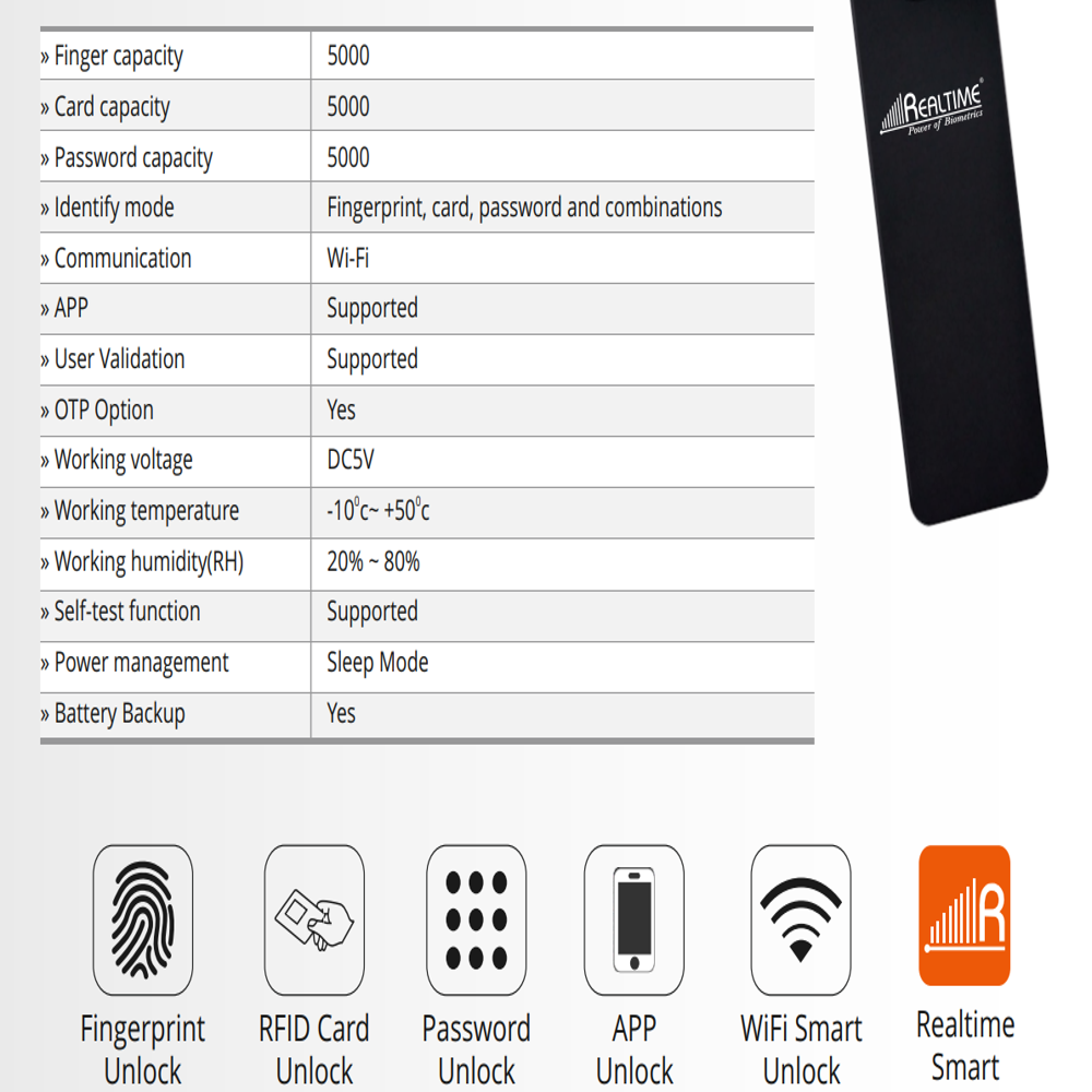 Realtime A7 and A9 Smart Door Locks