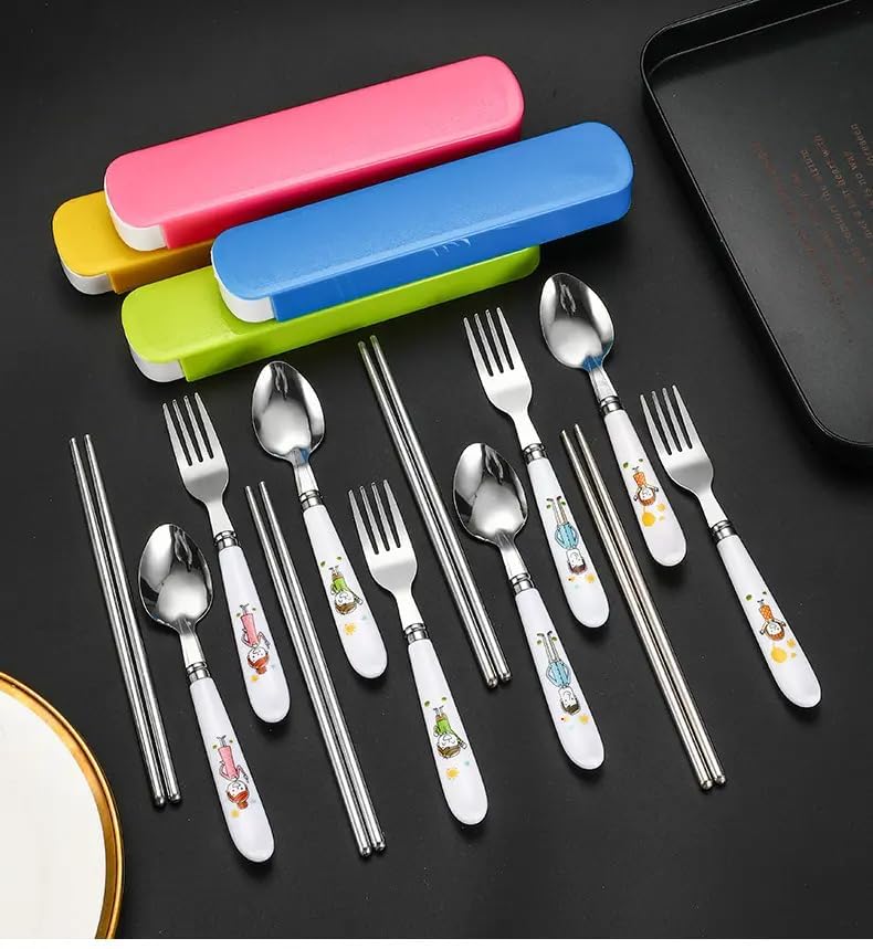 Portable Stainless Steel Cutlery Set With Case