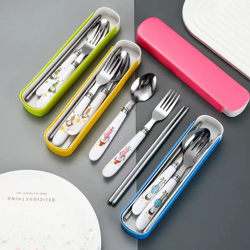 Portable Stainless Steel Cutlery Set With Case