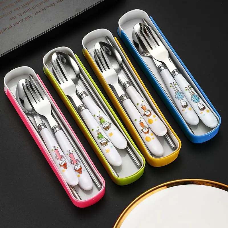 Portable Stainless Steel Cutlery Set With Case