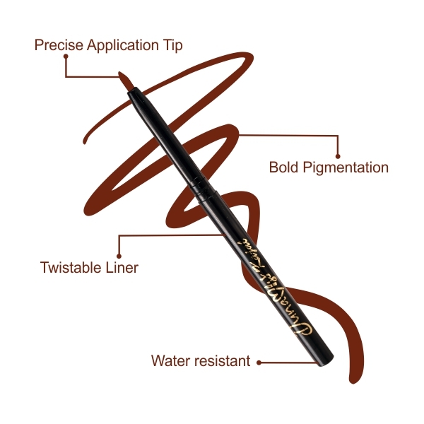 Dunamiss Smudge-Proof Kajal Jet Brown