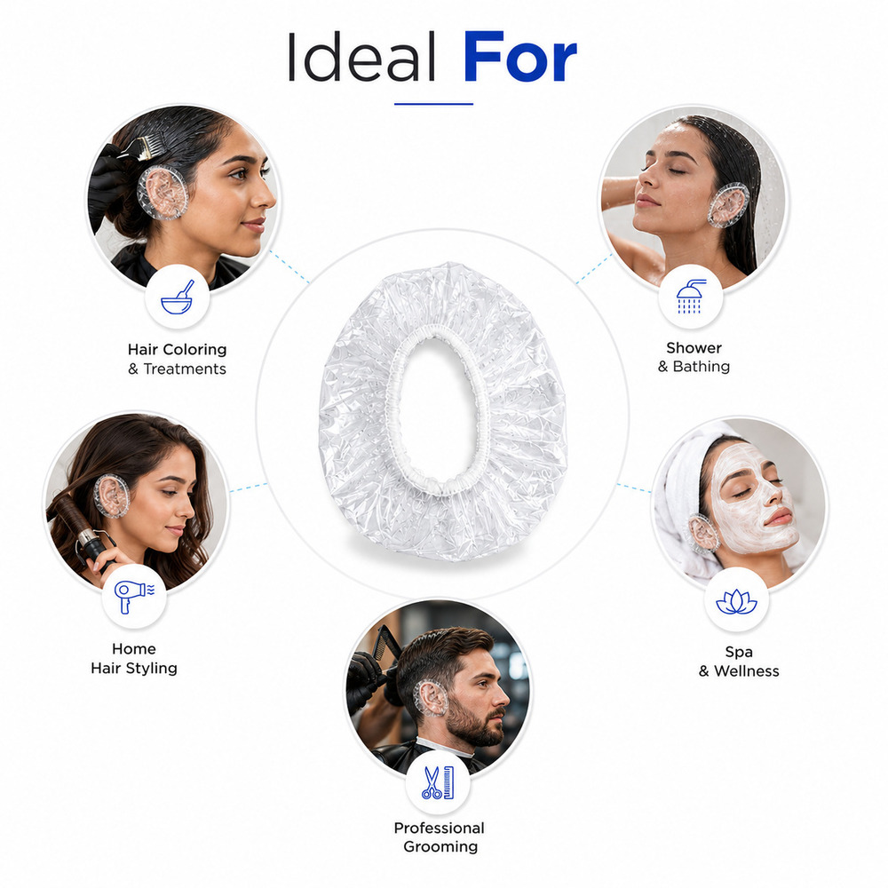 White Disposable LDPE Ear Cap