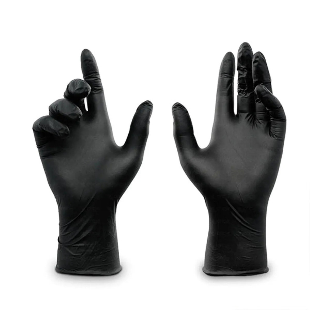 Black Disposable Nitrile Examination Gloves