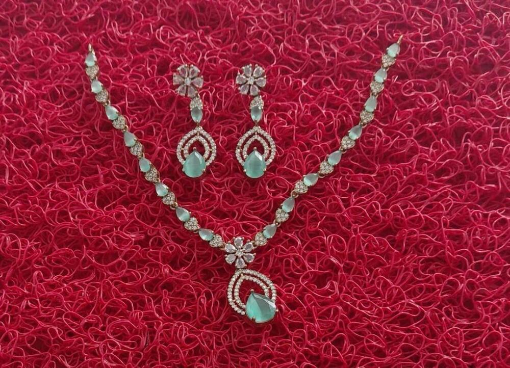 Blue Silver Plated Necklace