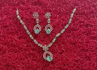 Blue Silver Plated Necklace