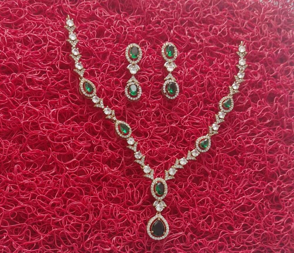 Emerald Green CZ Choker Necklace