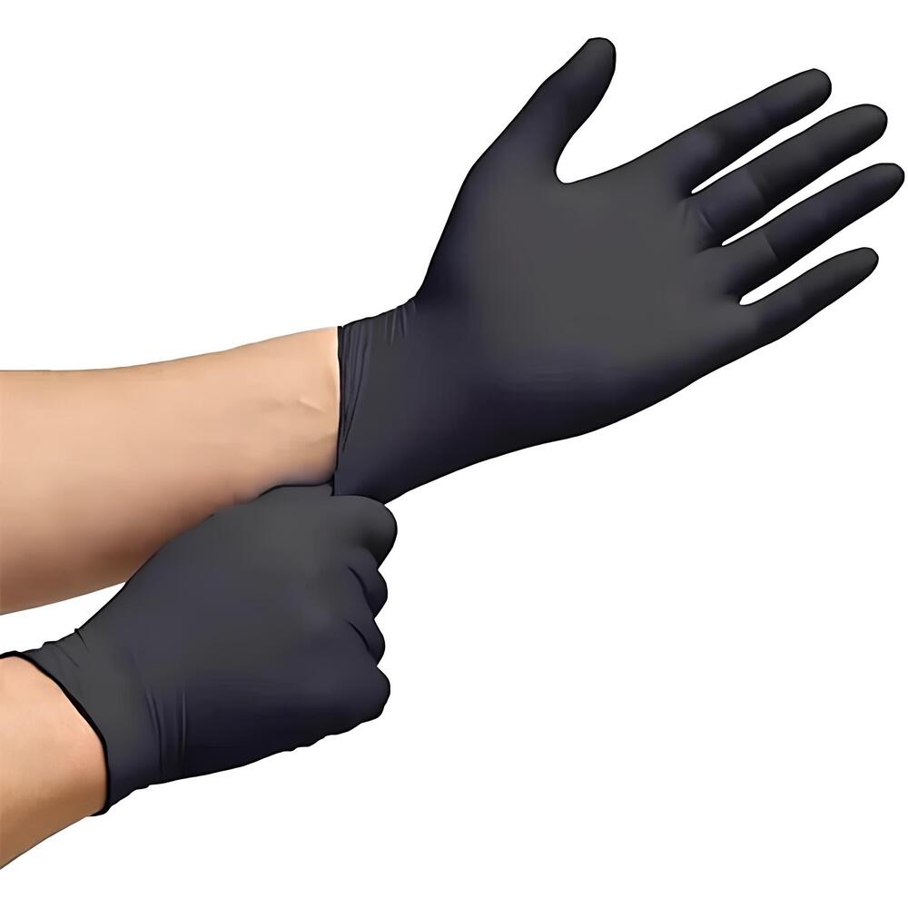 Black Disposable Nitrile Examination Gloves