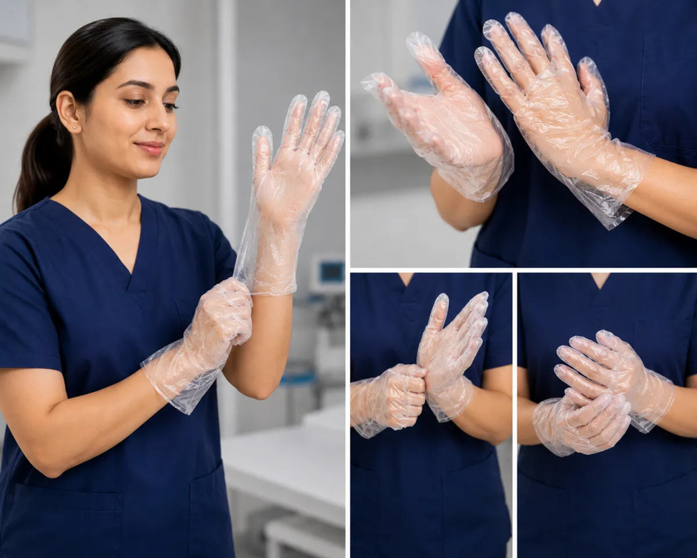 Transparent Disposable Polyethylene Gloves