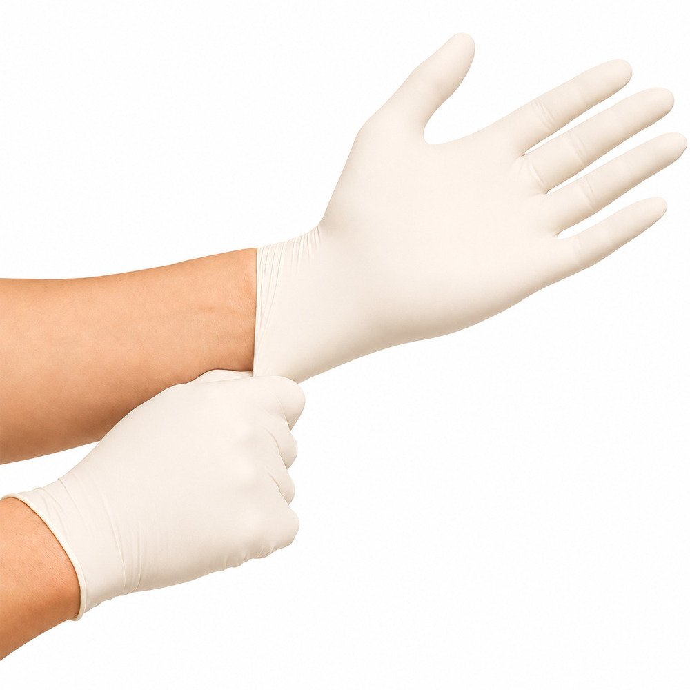 Disposable Natural Rubber Latex Examination Gloves