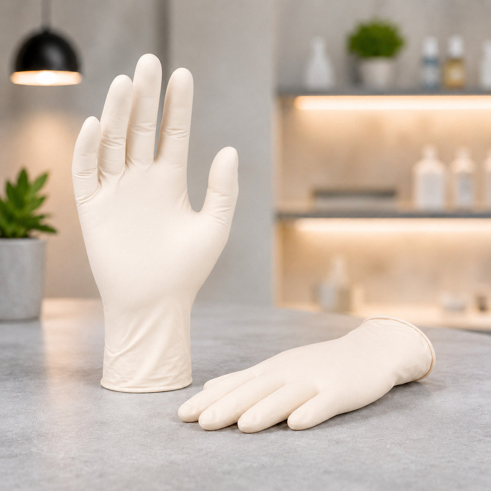 Disposable Natural Rubber Latex Examination Gloves