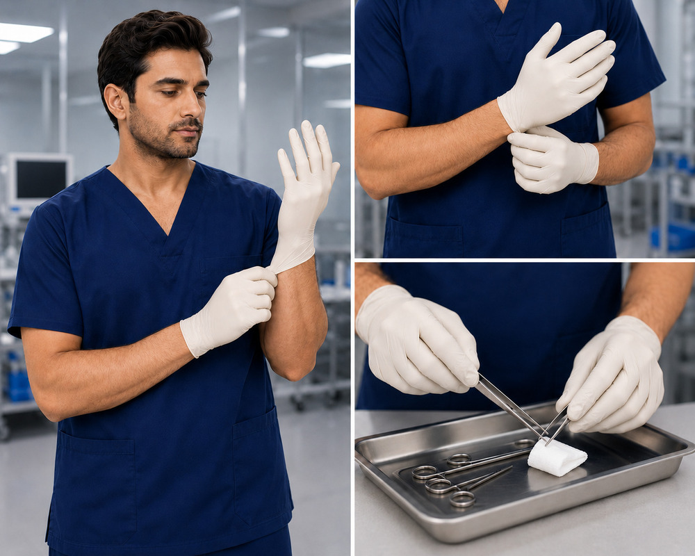 Disposable Natural Rubber Latex Examination Gloves
