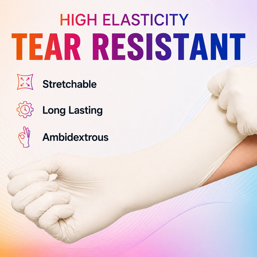Disposable Natural Rubber Latex Examination Gloves