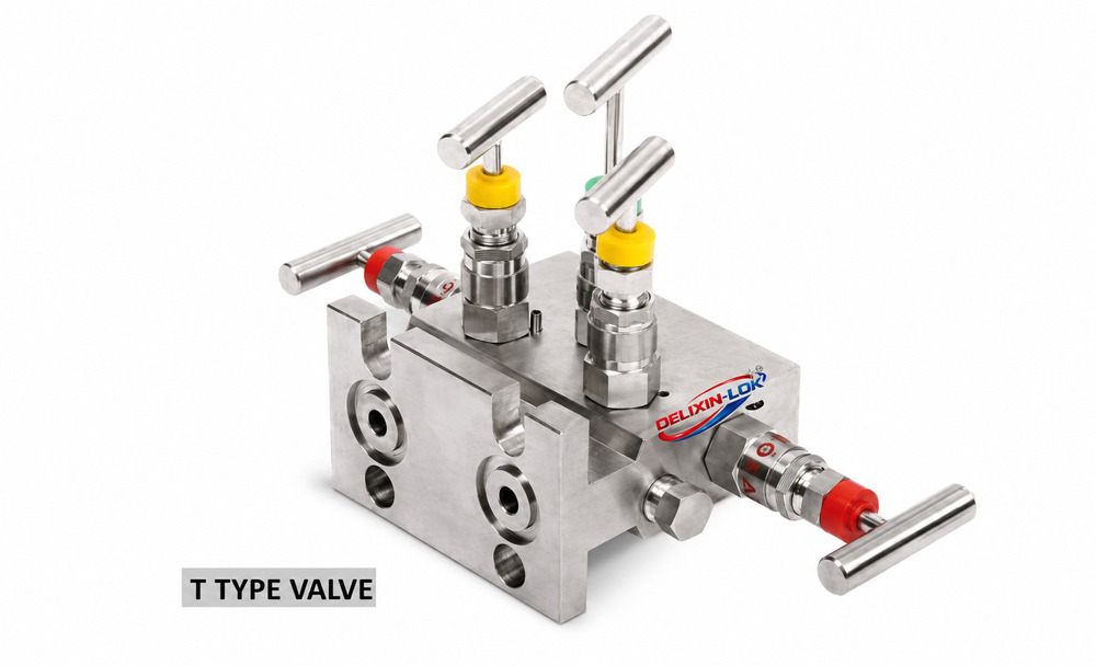 T Type 5 Way Manifold Valve