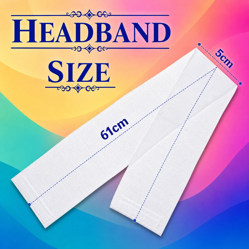White Disposable Non Woven Headband