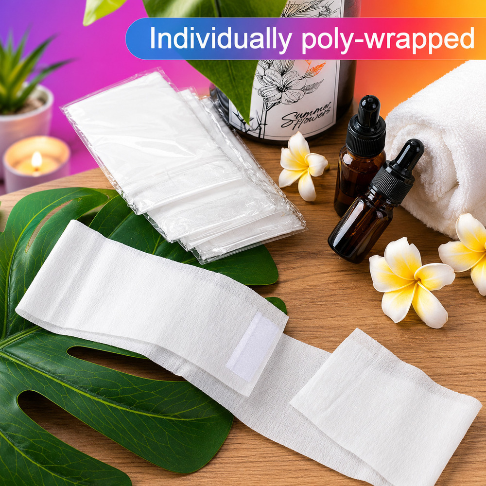 White Disposable Non Woven Headband