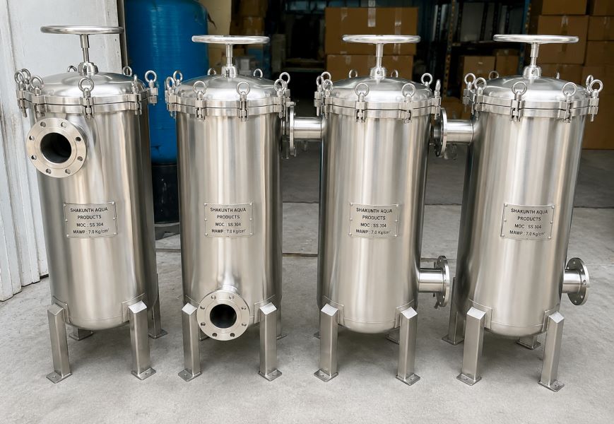 Cartridge Filter Housings - Color: Stainless Steel 304/316