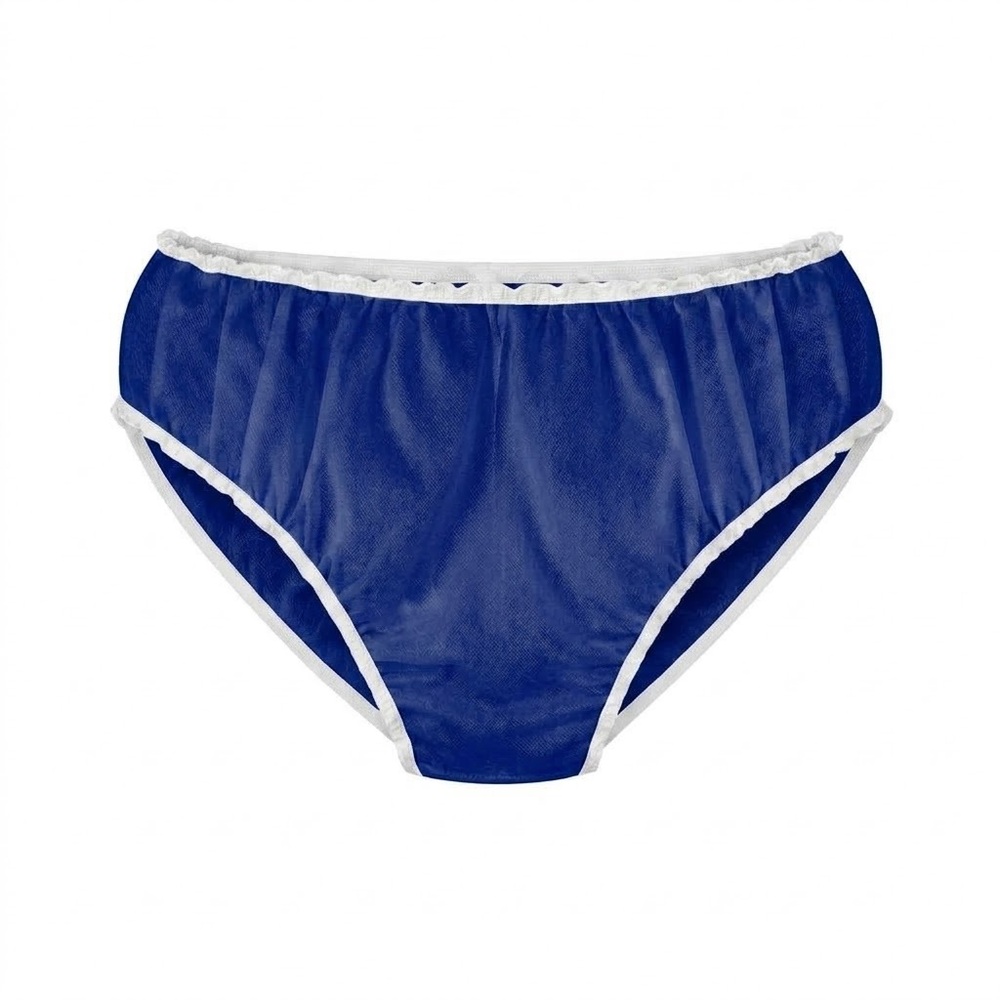 Blue Disposable Non Woven Panty - Pattern: Plain